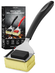 TISHI HERY front view showing bristle-free brush and ergonomic handle benefit: safer cleaning