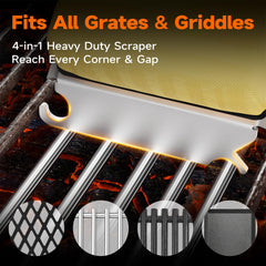 TISHI HERY full-length 17-inch handle shown for safe distance and comfortable leverage