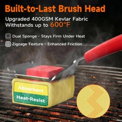 TISHI HERY stainless scraper detail with three notches, reaches gaps