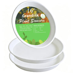 TITE front view of 16-inch saucer showing full rim and clean white finish benefit protects surfaces
