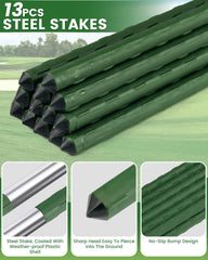 TITECK plastic-coated steel post detail showing sturdy support and corrosion resistance