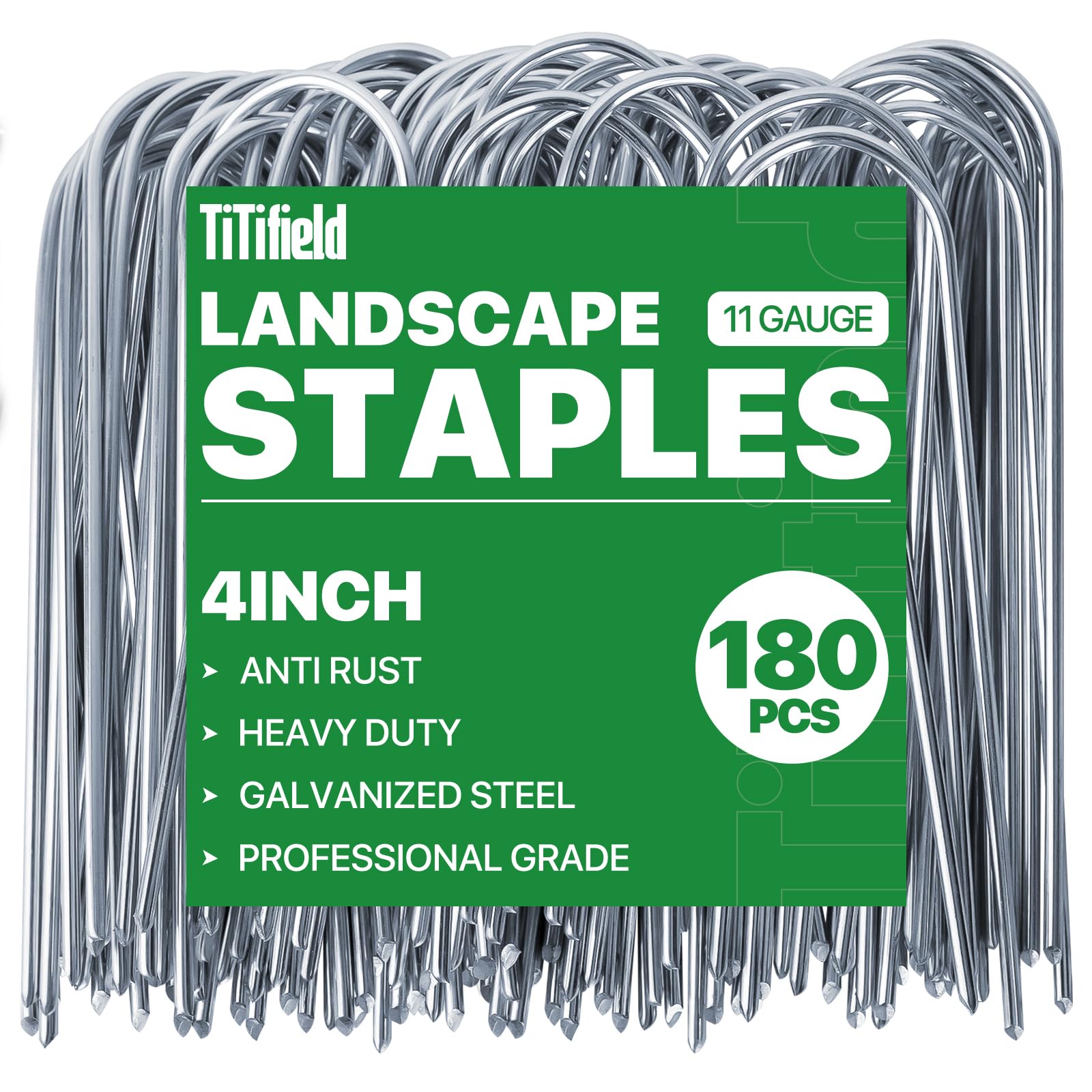 TiTifield front view of boxed 180-count stakes showing value and organization