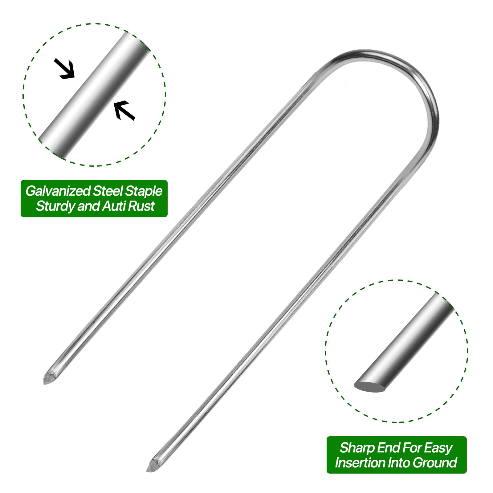 TiTifield U-shape stake securing irrigation tubing for stable water lines