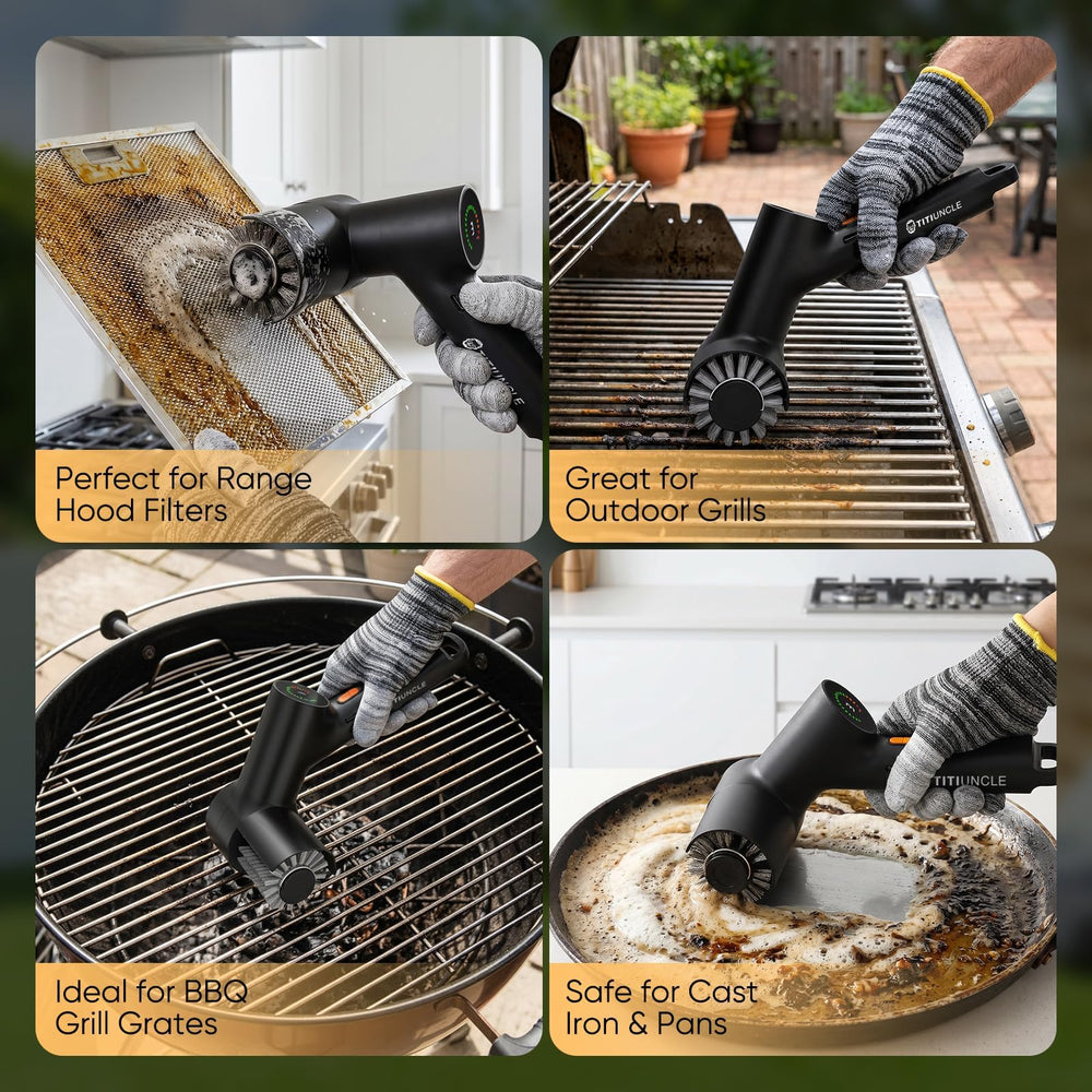 TITIUNCLE accessories including protective gloves and USB-C cable, makes mess-free maintenance simple