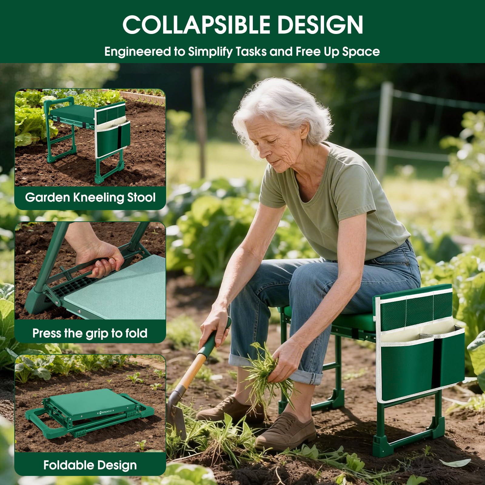 TITIUNCLE in garden setting stable on uneven ground