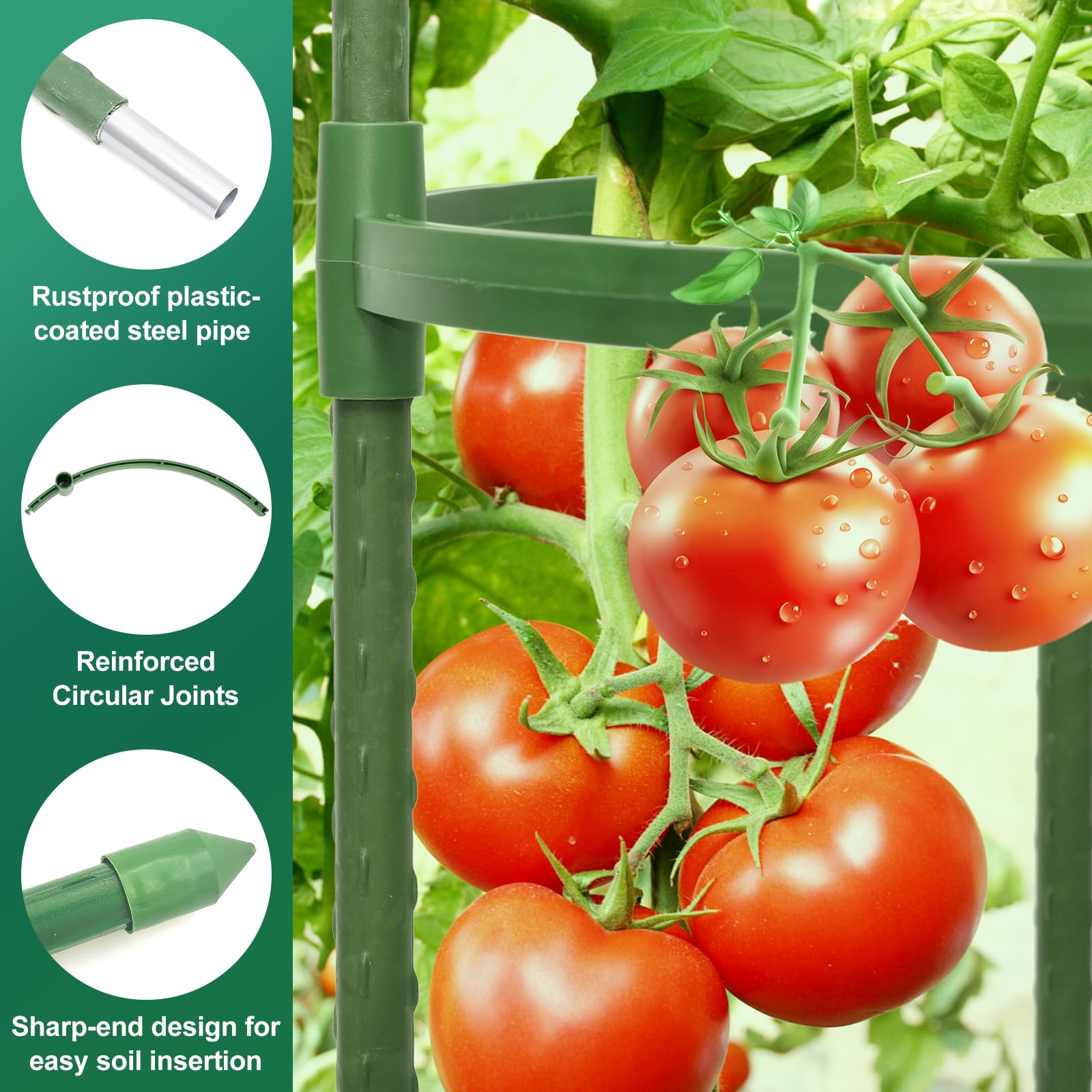 tiuire collapsed cages stacked for compact garden storage benefit