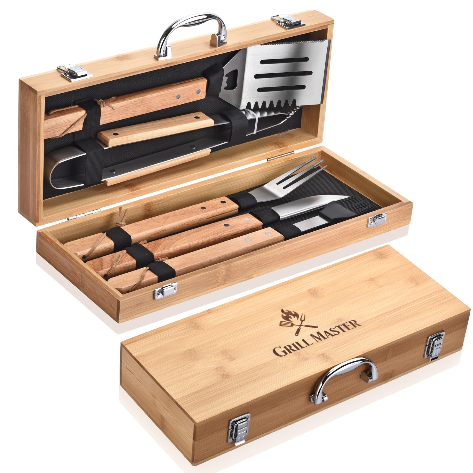 Tivolara bamboo case closed, organized storage and gift-ready presentation