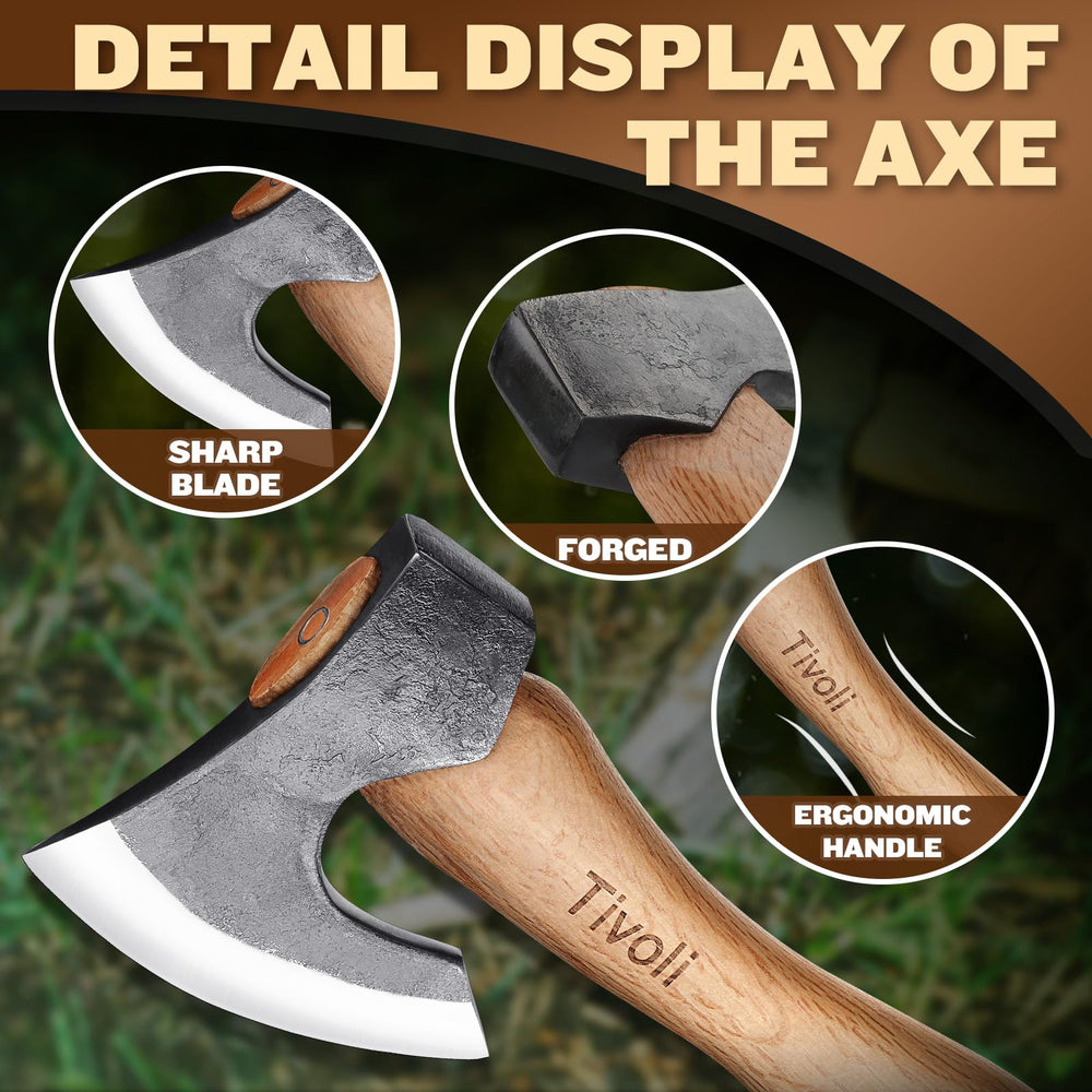 TIVOLI axe in use batoning wood demonstrating efficient fire prep