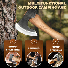 TIVOLI hatchet with sheath for safe transport and blade protection