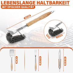 TIVOLI lockable tongs with wood handle demonstrating secure grip and comfort