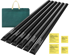 TIXANF front view of six 10 ft water bags showing package and label benefits
