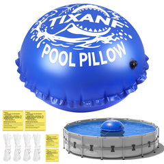 TIXANF front view of 6ft pool pillow showing robust shape and protection