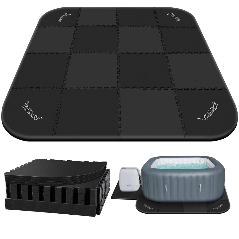 TIXANF front view of large 85in mat protecting tub with durable coverage
