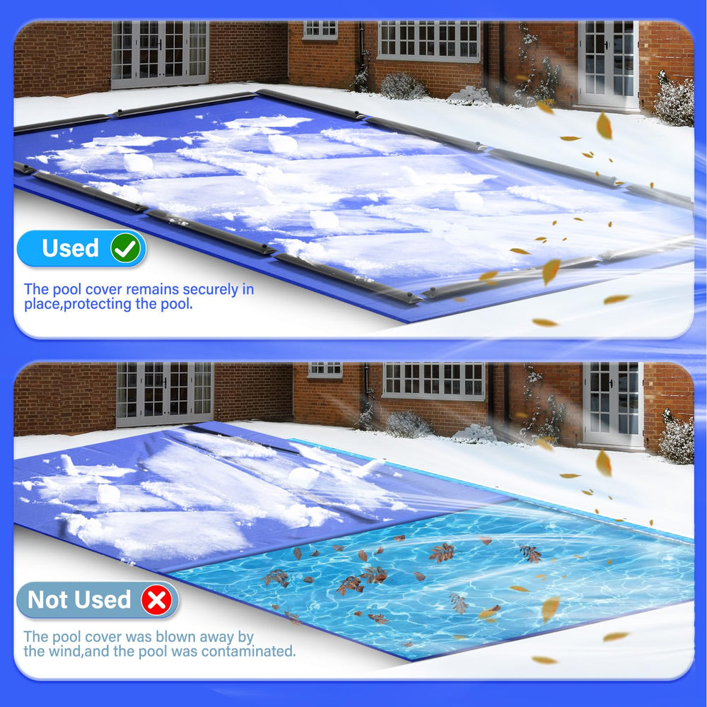 TIXANF tube next to a ruler showing 10 ft length for correct pool fit