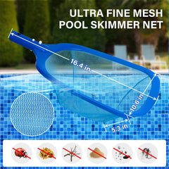 TIXANF skimmer net frame detail showing ABS durability and liner-safe edges