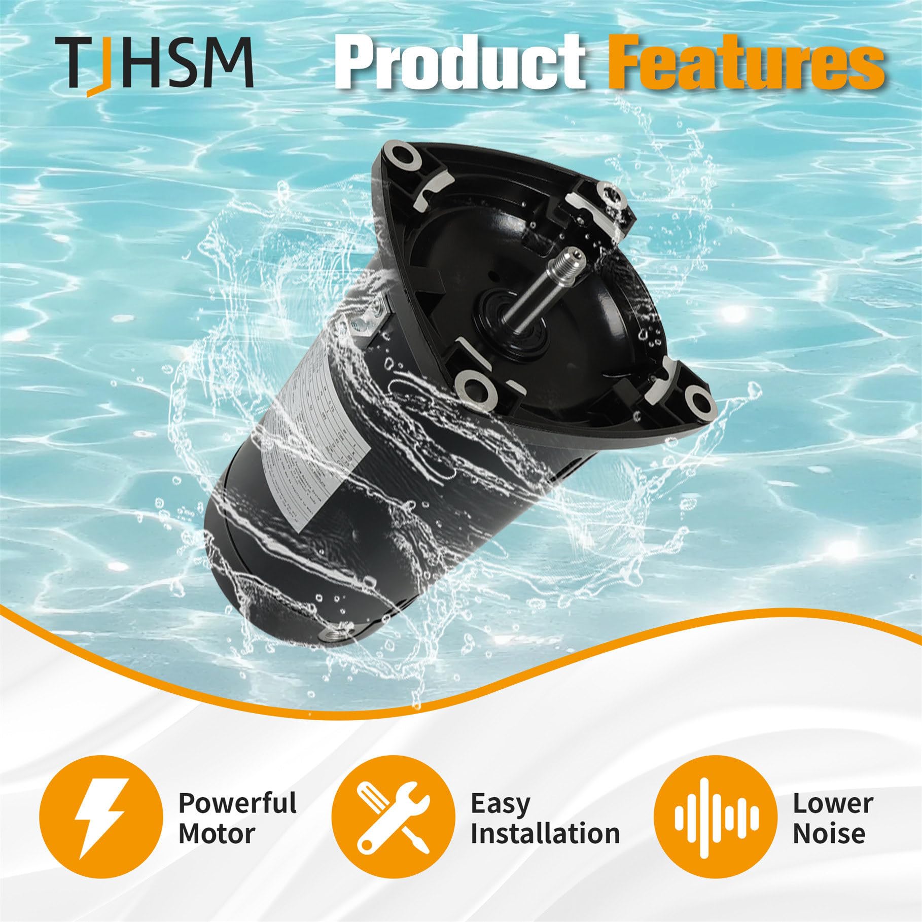 TJHSM USQ1102 square flange detail showing bolt pattern for straightforward pump mounting