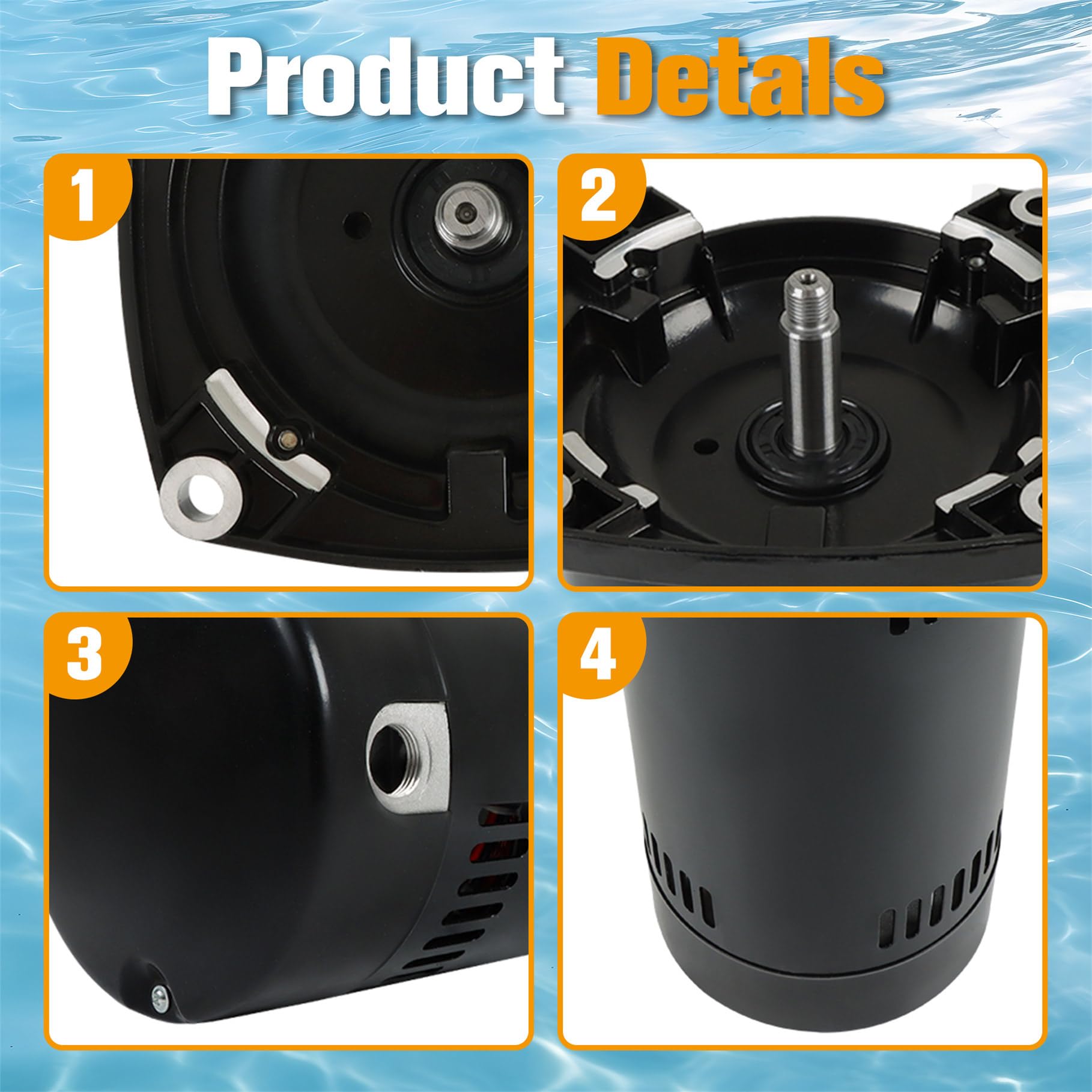 TJHSM USQ1102 mounted on pool pump housing demonstrating direct replacement compatibility