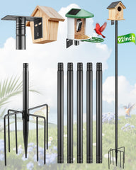 TLEYTOA front view showing pole and 7-prong base for strong ground anchoring