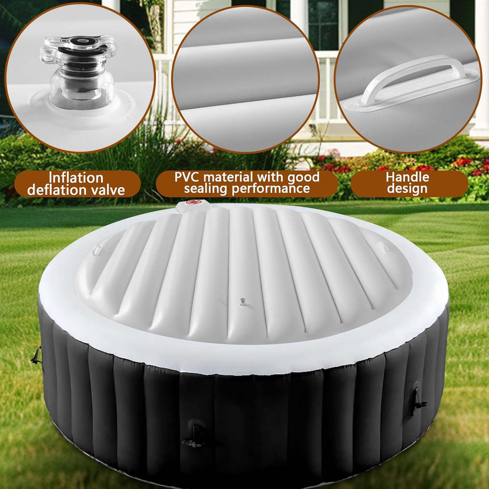 Tlswshsy cover in use on outdoor hot tub reducing debris and heat loss