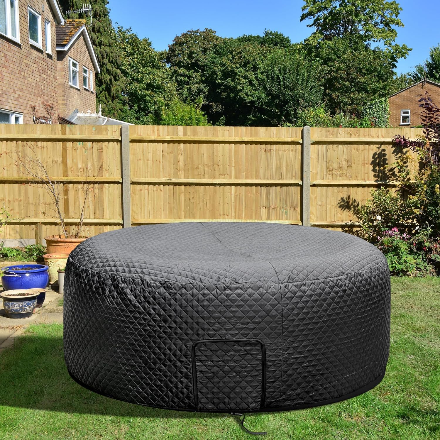 Tlswshsy lifestyle backyard setting shows weather protection benefit