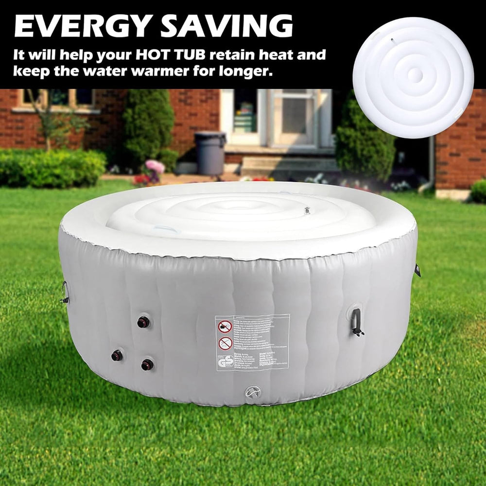 Tlswshsy cover fitted on hot tub under sunlight to retain heat