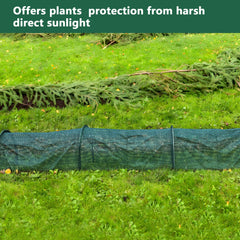 Tlswshsy tunnel installed over vegetable row, pest protection benefit