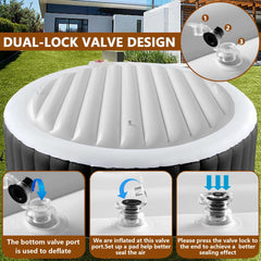 Tlswshsy inflation valve close-up enabling quick pump inflation and secure seal