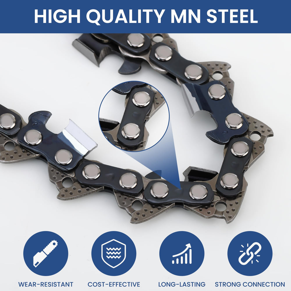 TM TWOMEM chain beside ruler showing accurate 20-inch length for correct fit