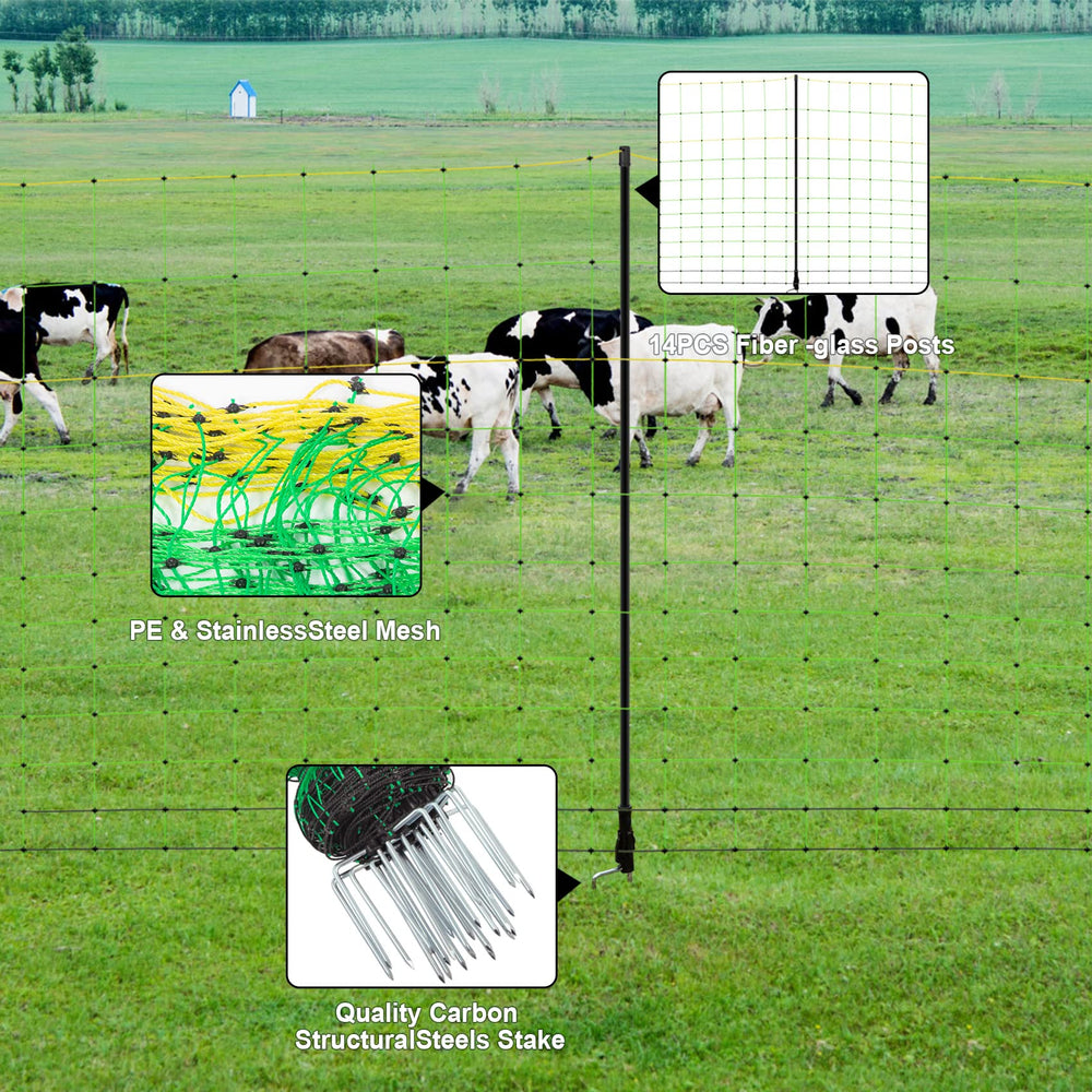 TMEE fence height with goats for scale showing effective livestock control