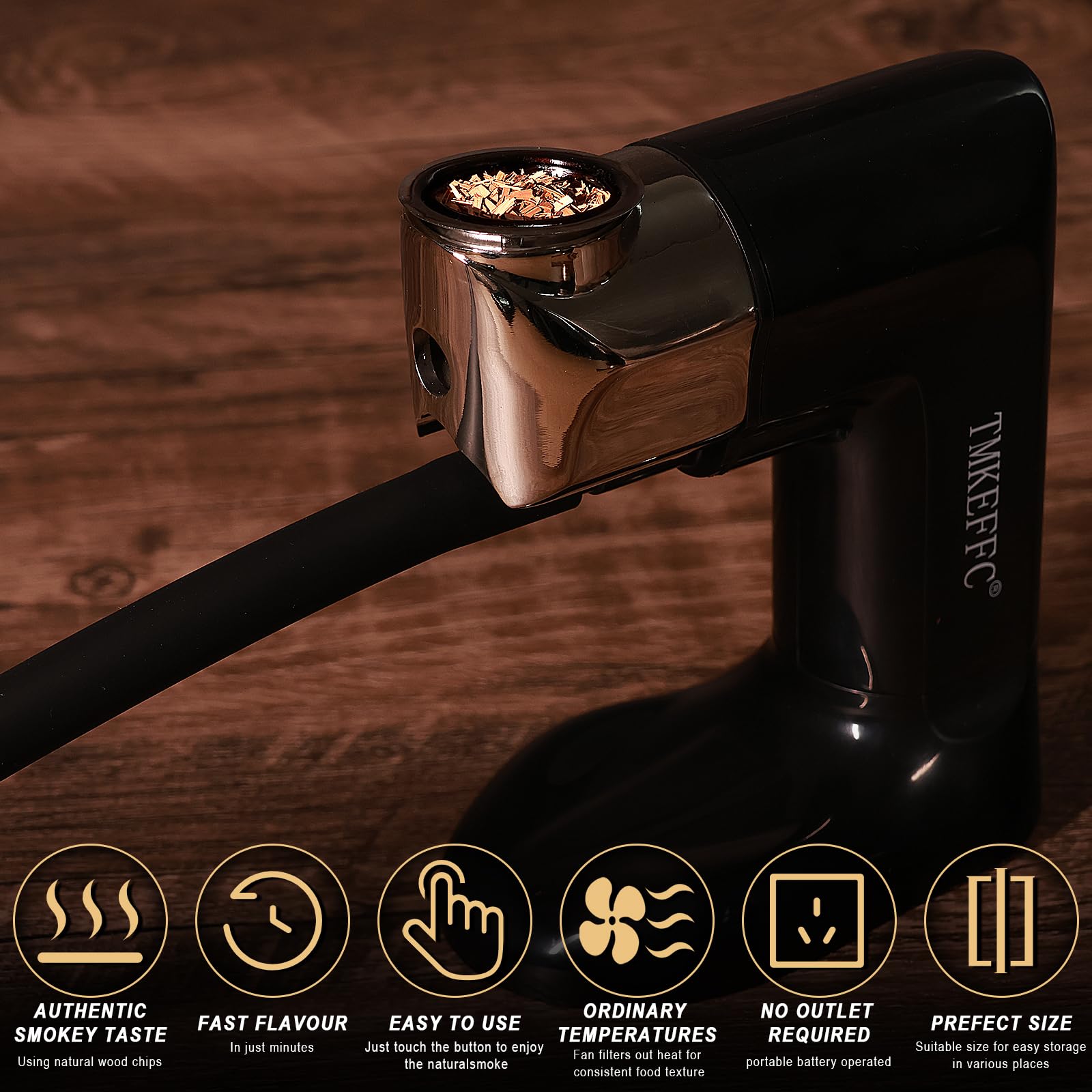 TMKEFFC paddle, rubber ports and cup cover laid out for flexible DIY setups benefit