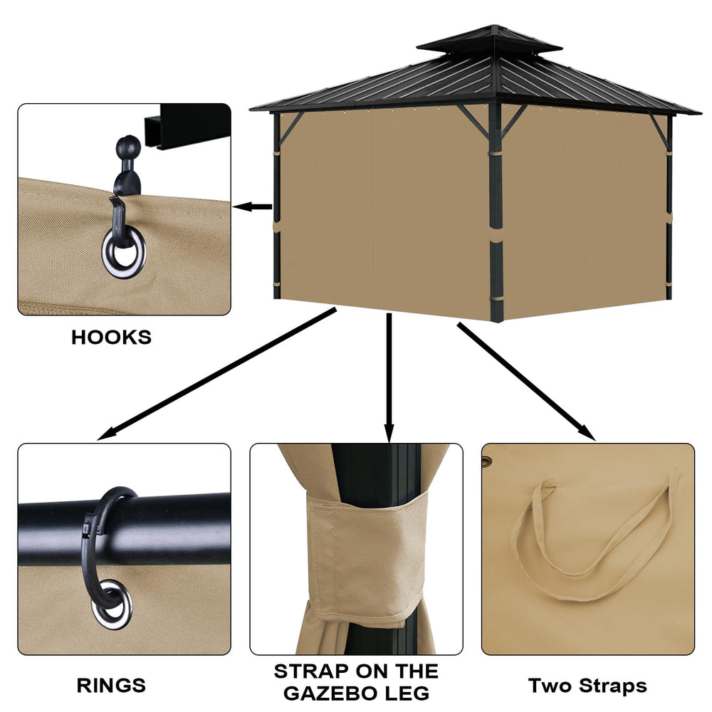 Tngan hooks and rings hardware kit laid out to show easy installation support