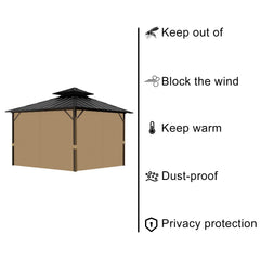 Tngan gazebo installed on patio demonstrating privacy and sun protection benefit