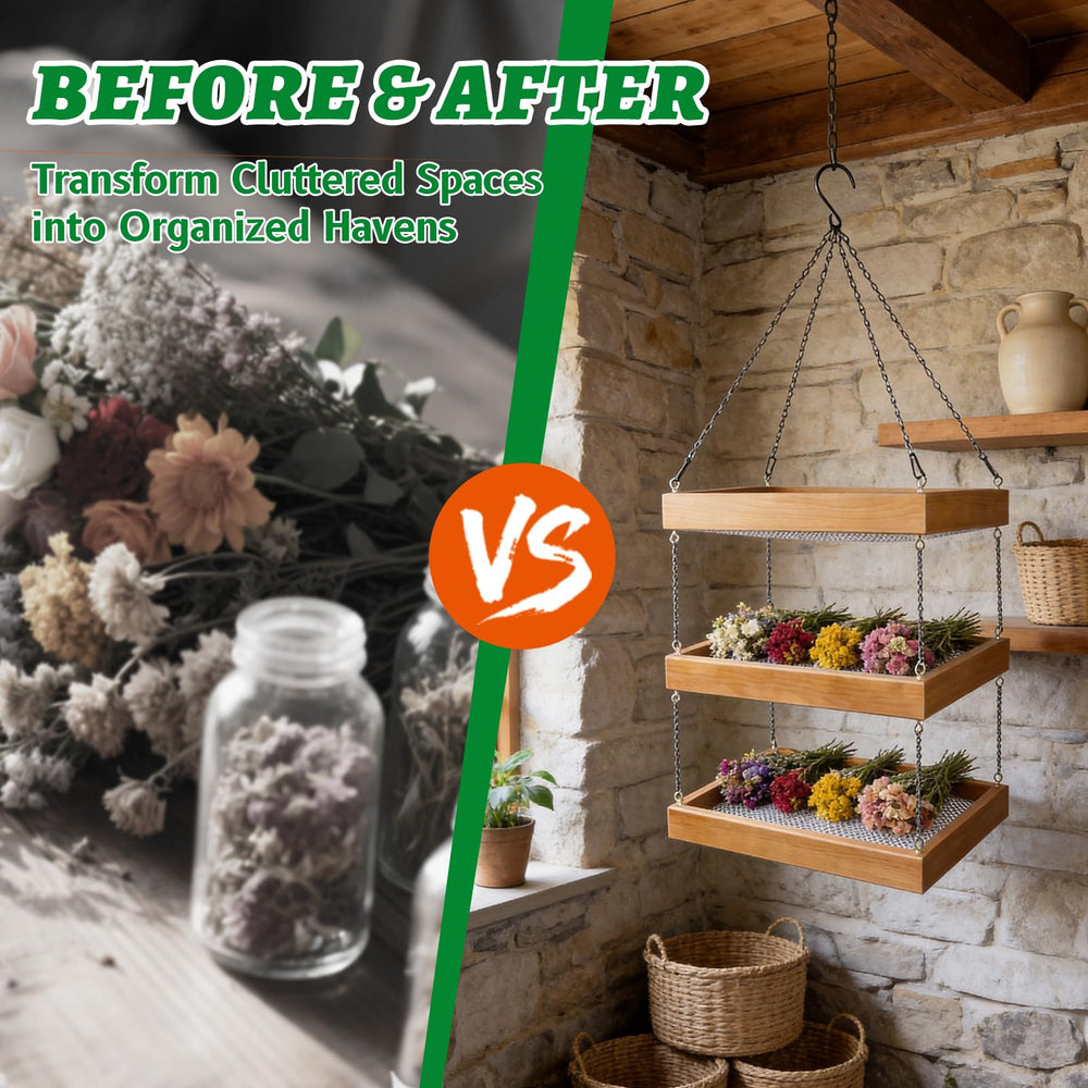 Tnstbiee with assorted dried herbs stored on shelves showing organized preservation benefits