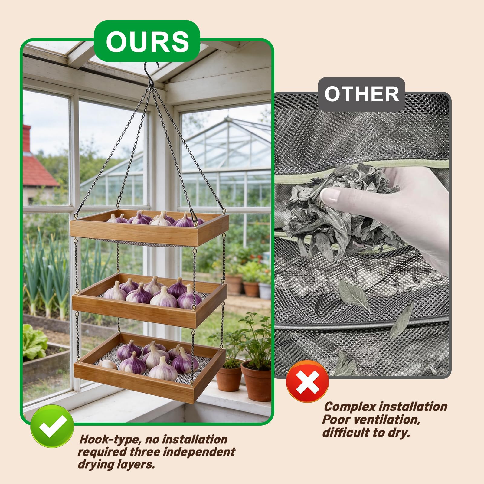 Tnstbiee on a balcony among plants highlighting outdoor drying and weather-resistant chain
