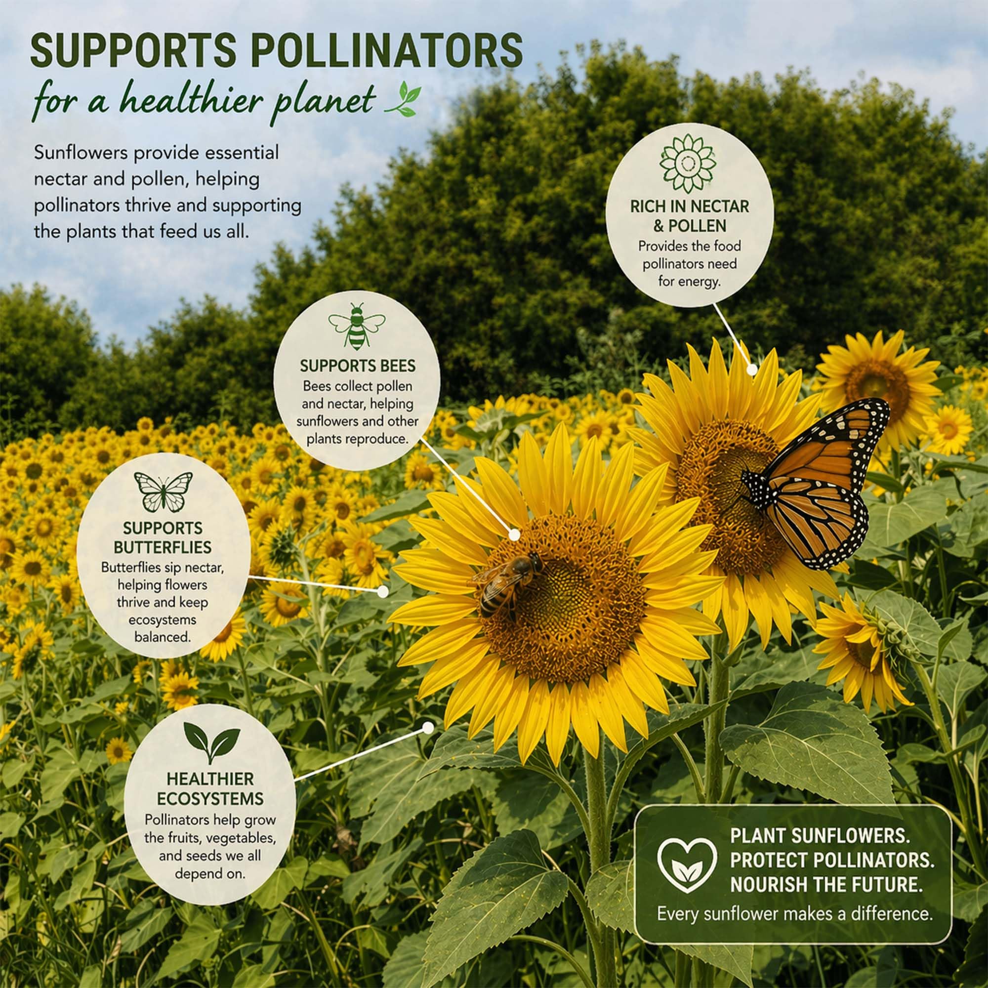TnT Seed Company garden lifestyle with pollinators showing habitat support
