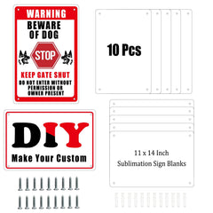ToBeAce front view of 11x14 sign pack showing clean white surface and corners, ready to customize