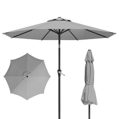 Tobeos front view of 10ft umbrella showing full shade coverage benefit