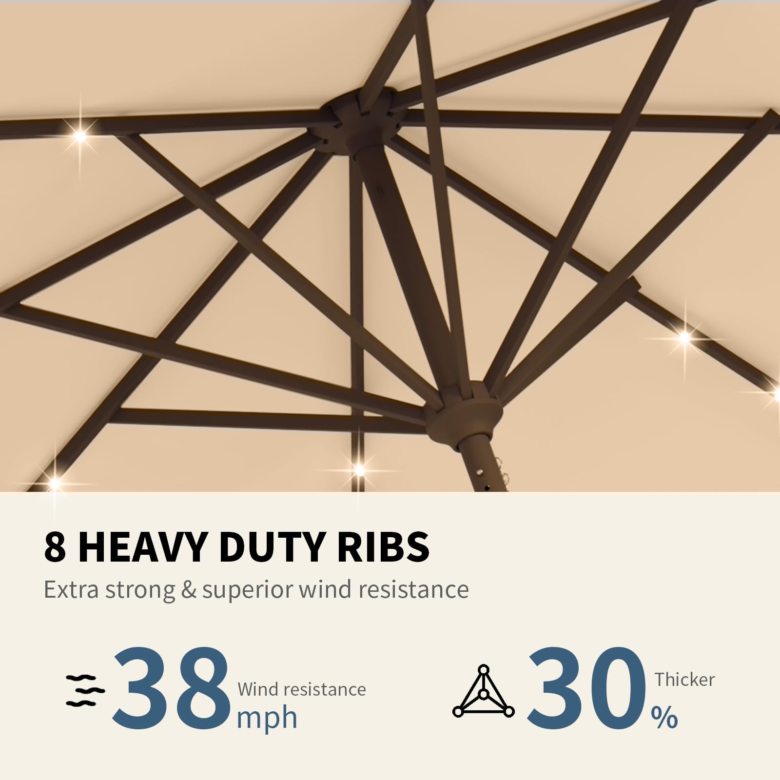 Tobeos vented top angle showing airflow and improved wind resistance