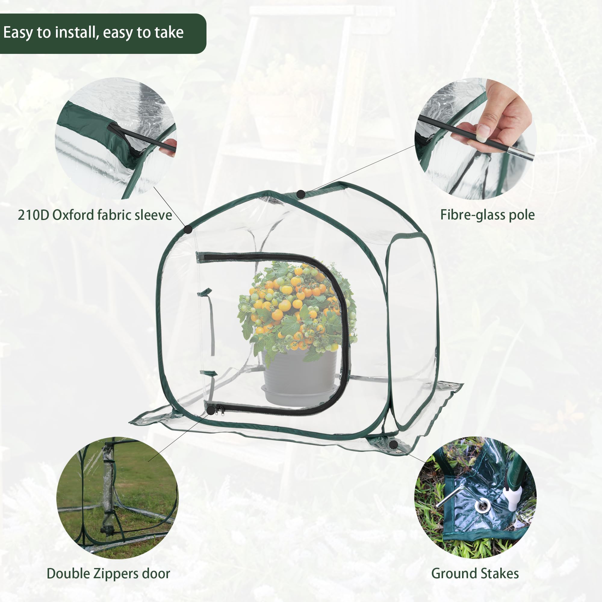 ToBoom close-up of transparent PVC preserving warmth and visibility