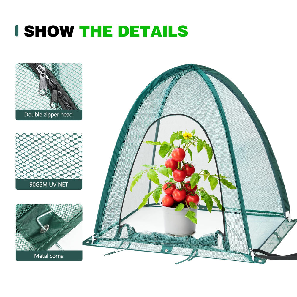 ToBoom close-up of fine green mesh texture providing airflow and protection