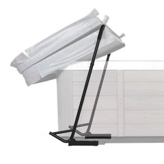 TOCRETOARE front view lift installed showing secure spa cover storage and easy access