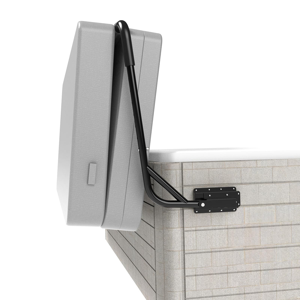 TOCRETOARE front-mounted lifter showing secure attachment and easy access