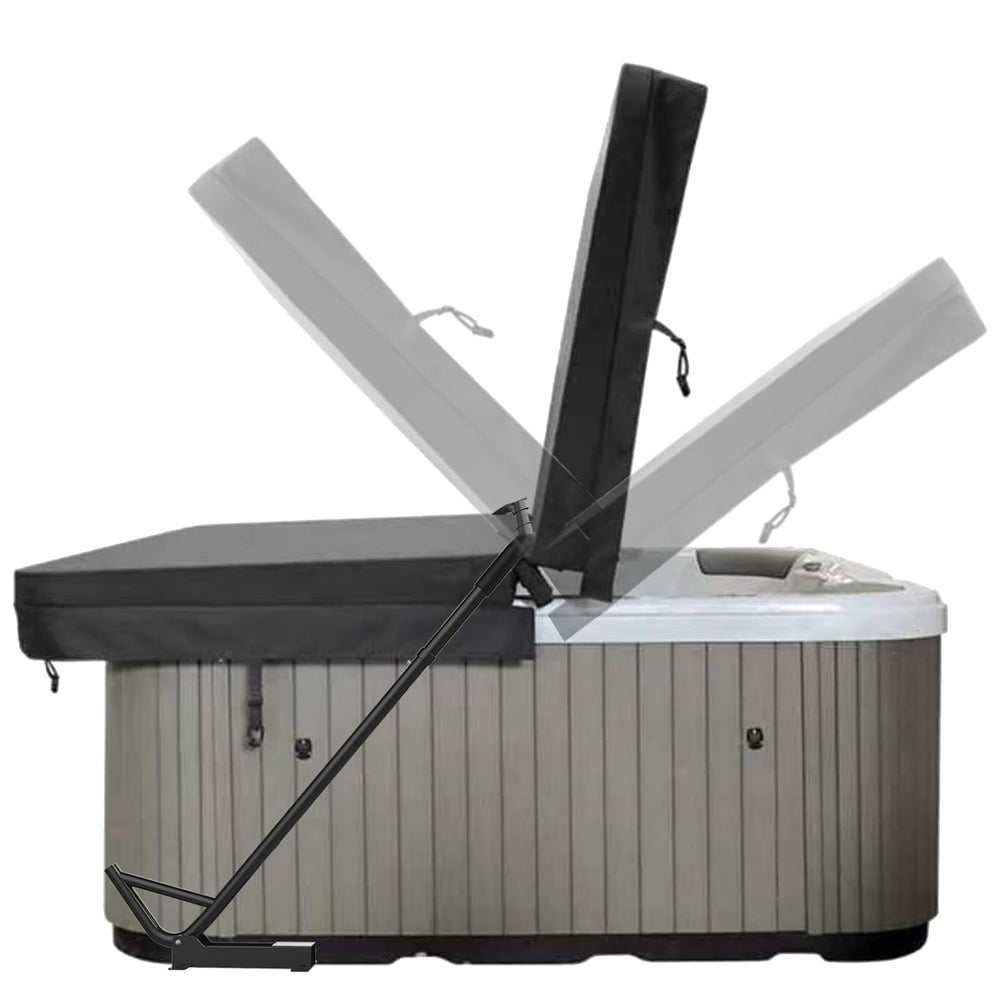 TOCRETOARE installation under-spa access showing mounting location and hardware benefits