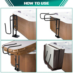 TOCRETOARE reinforced bracket detail highlighting strong support to protect your spa cover