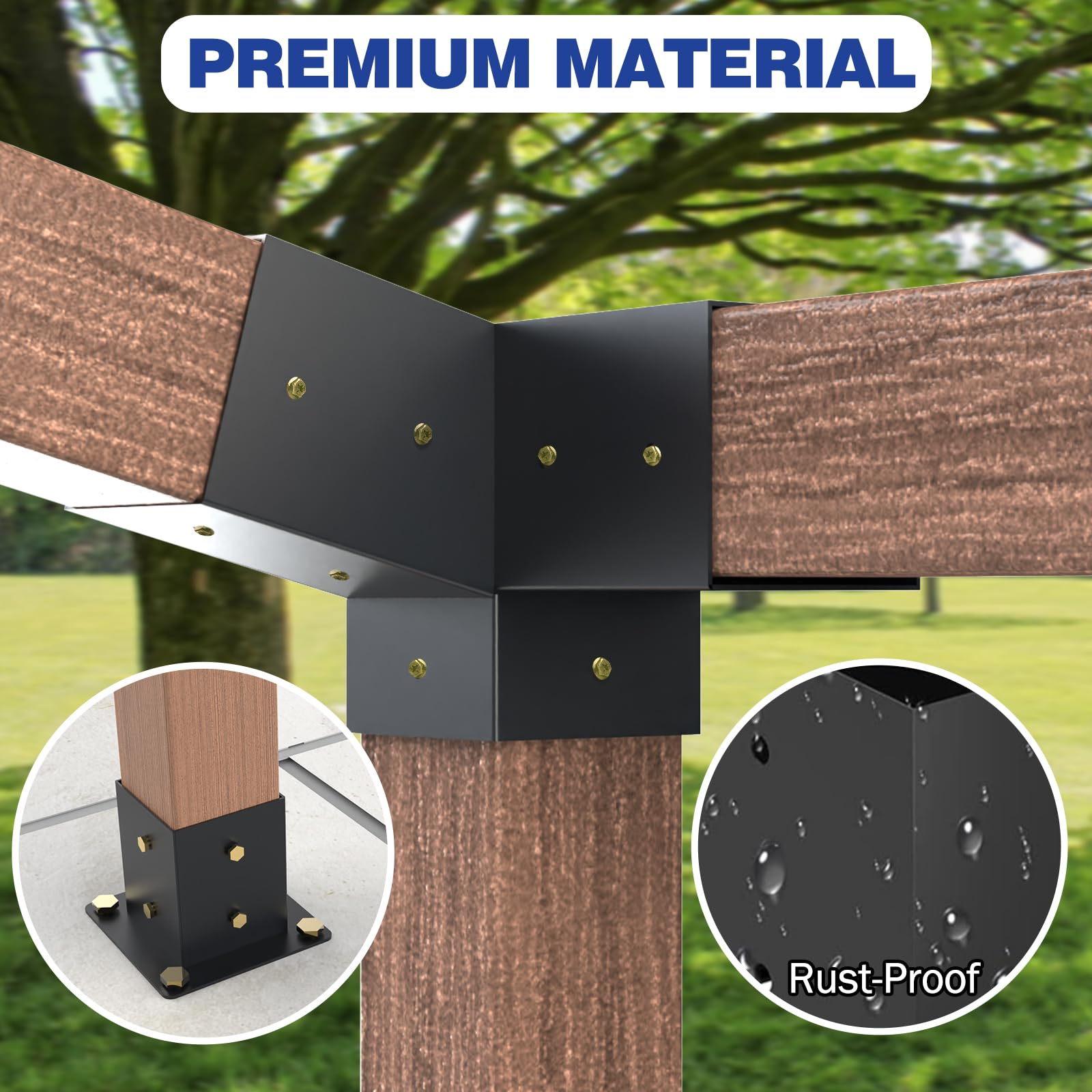 TOCRETOARE bracket beside ruler and 4x4 post showing accurate fit and size clarity