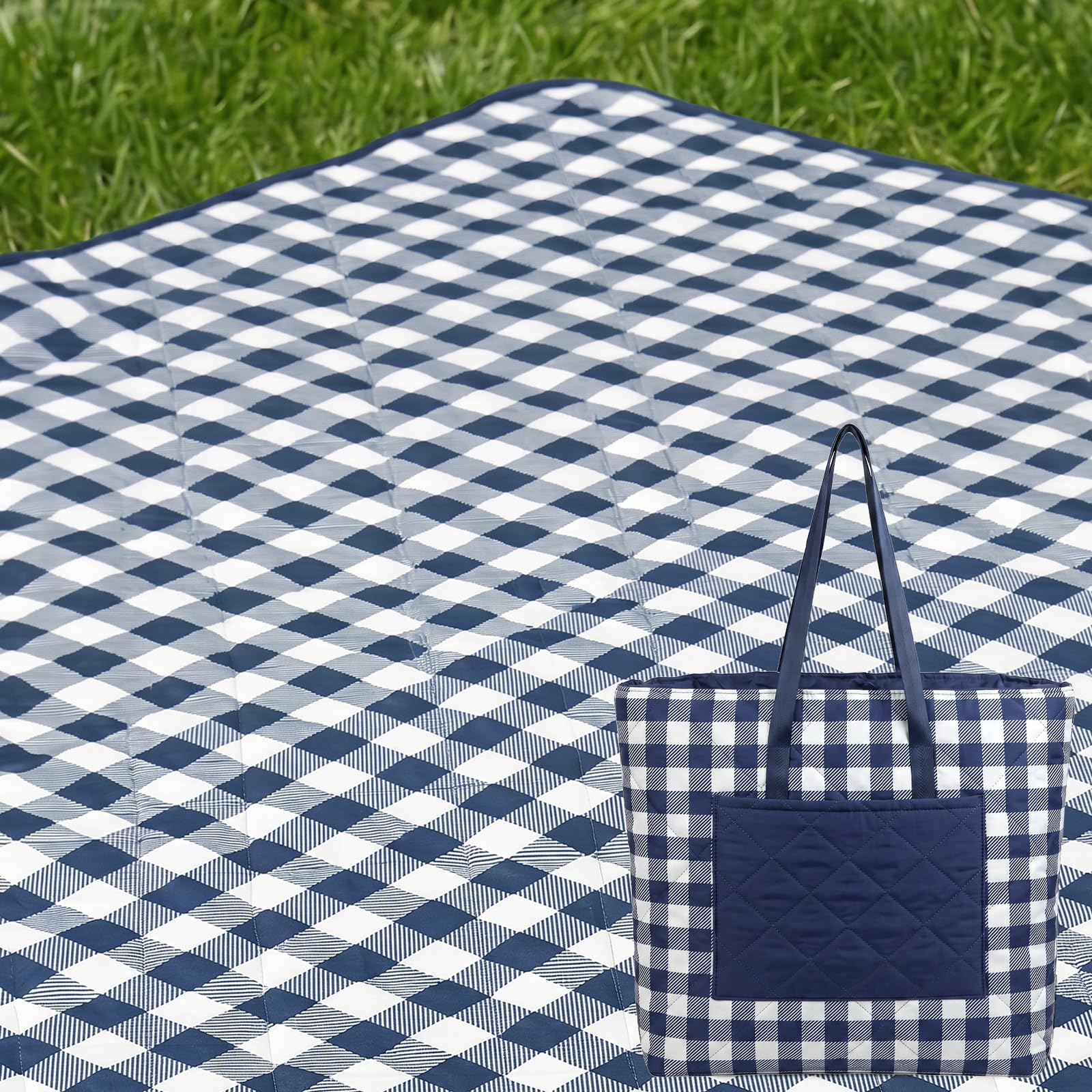 TOFANCO front view showing full 80x80 blanket and waterproof edge benefit
