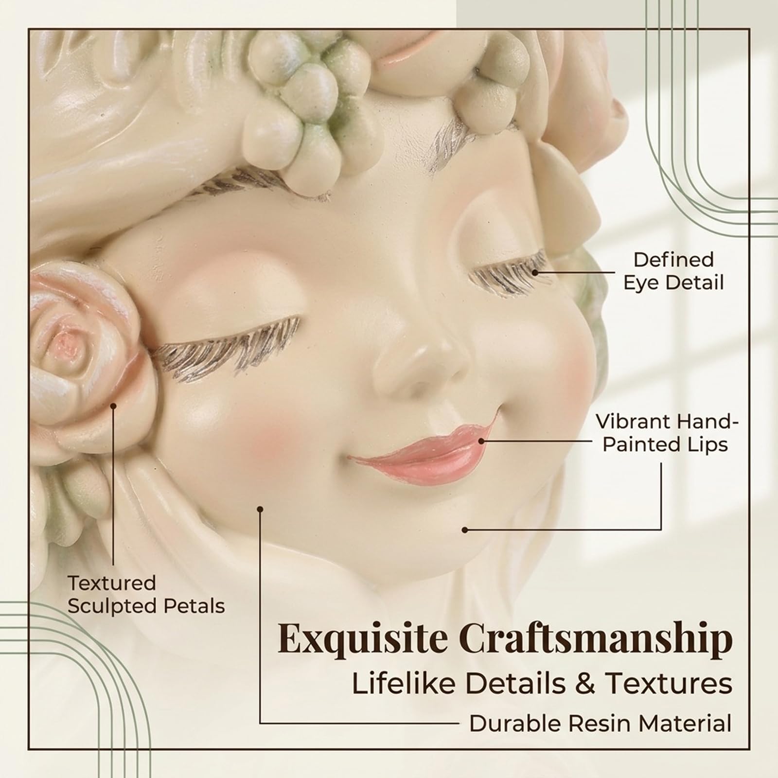 Togestar side profile highlighting flowing hair sculpture for visual interest benefit