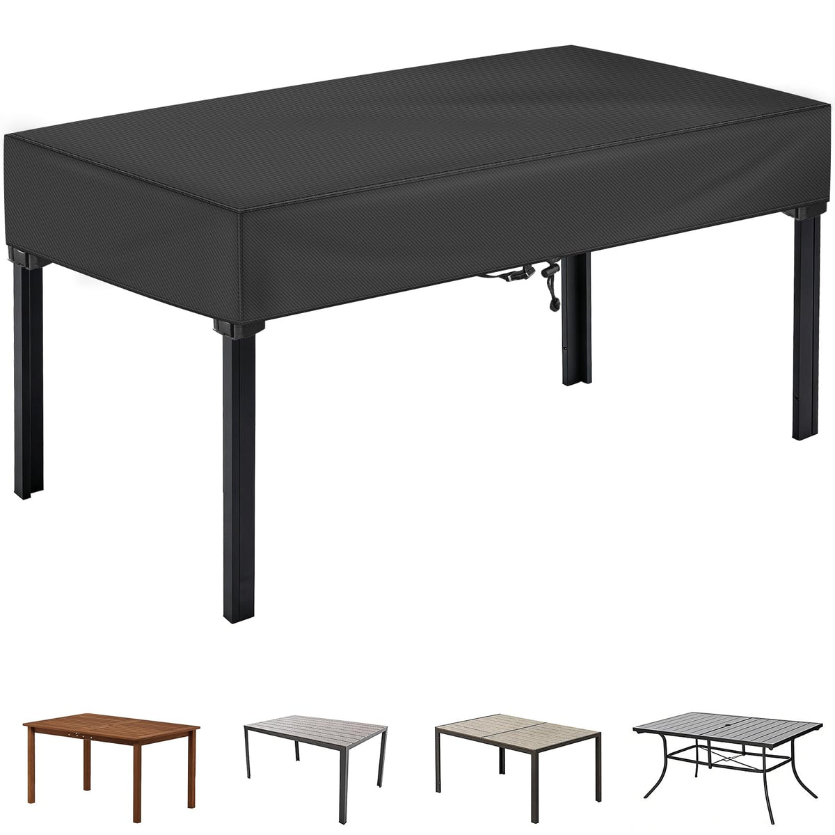 TOHONFOO front view covering full table, protects outdoors