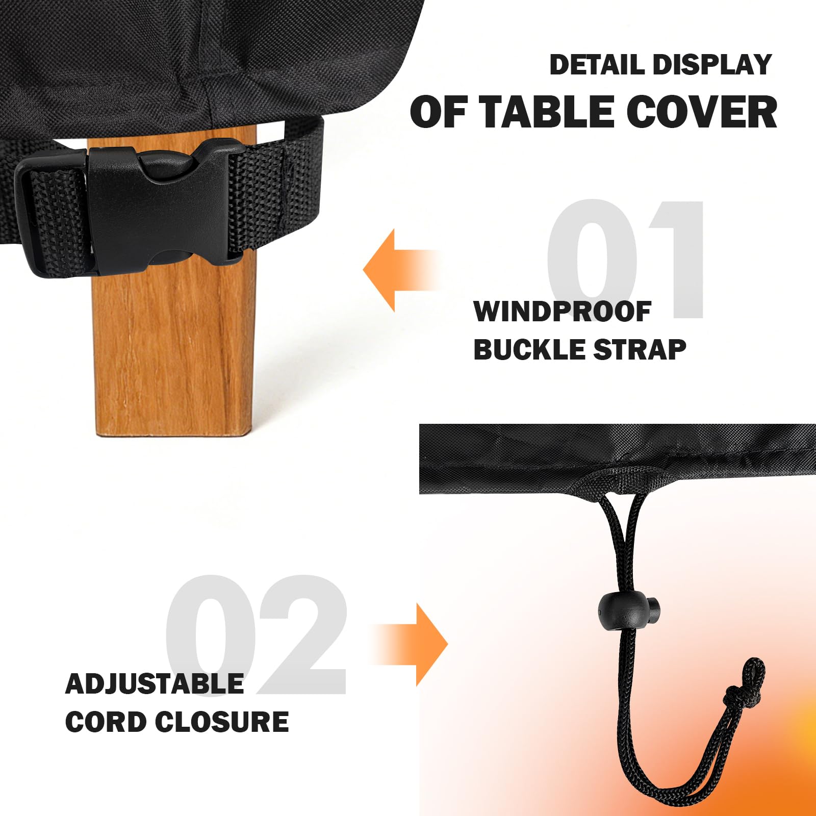 TOHONFOO covered table in backyard, keeps furniture clean