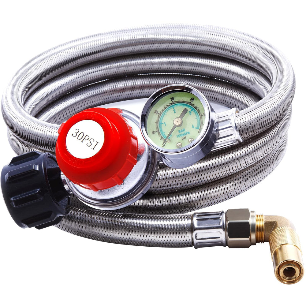 TOHONGADON front view of hose and gauge showing clear regulator for safer control